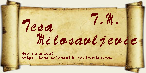 Teša Milosavljević vizit kartica